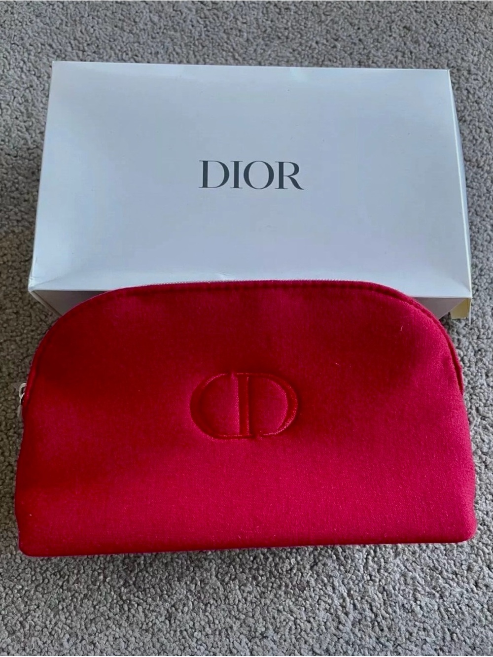 Dior Cosmetic Makeup Pouch in Deep Red NWB GWP
